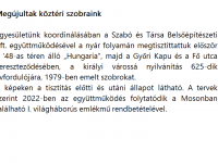 Megújultak köztéri szobraink - 2021